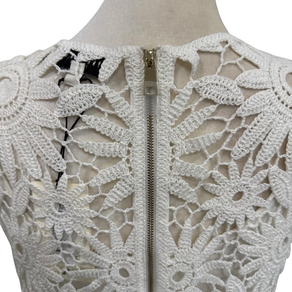 Ted Baker London Ivory KATRNN Crochet Sleeveless Lined Top Size Ted 4 US 10 NWT - Picture 6 of 15